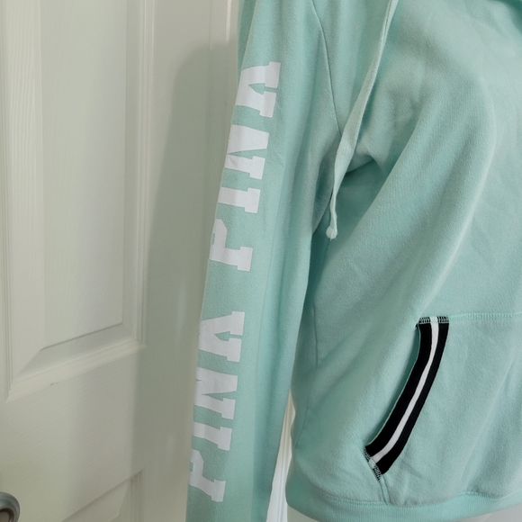 PINK Victoria's Secret 1/4 Zip Pull Over Hoodie S EUC Mint Vintage - Picture 5 of 15